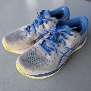 Asics Blue and Gray Running Shoes